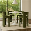 Meridian Furniture Zuno Green Velvet Performance Fabric Counter Stool (Set of 2)