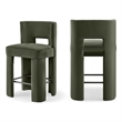 Meridian Furniture Zuno Green Velvet Performance Fabric Counter Stool (Set of 2)