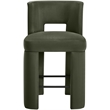 Meridian Furniture Zuno Green Velvet Performance Fabric Counter Stool (Set of 2)