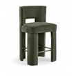 Meridian Furniture Zuno Green Velvet Performance Fabric Counter Stool (Set of 2)