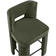 Meridian Furniture Zuno Green Velvet Performance Fabric Counter Stool (Set of 2)