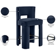 Meridian Furniture Zuno Navy Velvet Performance Fabric Counter Stool (Set of 2)