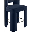 Meridian Furniture Zuno Navy Velvet Performance Fabric Counter Stool (Set of 2)