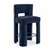Meridian Furniture Zuno Navy Velvet Performance Fabric Counter Stool (Set of 2)