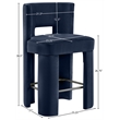Meridian Furniture Zuno Navy Velvet Performance Fabric Counter Stool (Set of 2)