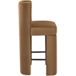 Meridian Furniture Zuno Saddle Velvet Performance Fabric CounterStool (Set of 2)