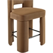 Meridian Furniture Zuno Saddle Velvet Performance Fabric CounterStool (Set of 2)