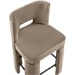 Meridian Furniture Zuno Taupe Velvet Performance Fabric Counter Stool (Set of 2)