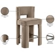 Meridian Furniture Zuno Taupe Velvet Performance Fabric Counter Stool (Set of 2)