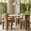 Meridian Furniture Zuno Taupe Velvet Performance Fabric Counter Stool (Set of 2)