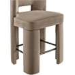 Meridian Furniture Zuno Taupe Velvet Performance Fabric Counter Stool (Set of 2)