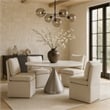 Meridian Furniture Nelori Beige Linen Textured Fabric Dining Chair (Set of 2)