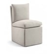 Meridian Furniture Nelori Beige Linen Textured Fabric Dining Chair (Set of 2)