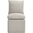 Meridian Furniture Nelori Beige Linen Textured Fabric Dining Chair (Set of 2)