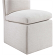 Meridian Furniture Nelori Cream Linen Textured Fabric Dining Chair (Set of 2)