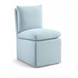 Meridian Furniture Nelori Lt Blue Linen Textured Fabric Dining Chair (Set of 2)