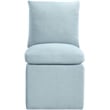 Meridian Furniture Nelori Lt Blue Linen Textured Fabric Dining Chair (Set of 2)