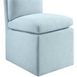 Meridian Furniture Nelori Lt Blue Linen Textured Fabric Dining Chair (Set of 2)