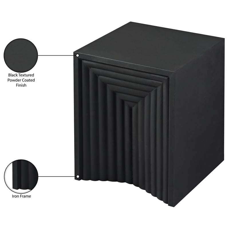 Meridian Furniture Centennial Black Iron End Table