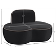 Meridian Furniture Swerve Black Velvet Upholstered Chair