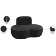 Meridian Furniture Swerve Black Velvet Upholstered Chair