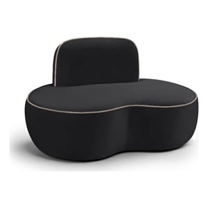 Meridian Furniture Swerve Black Velvet Upholstered Chair