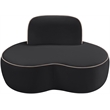 Meridian Furniture Swerve Black Velvet Upholstered Chair