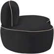 Meridian Furniture Swerve Black Velvet Upholstered Chair