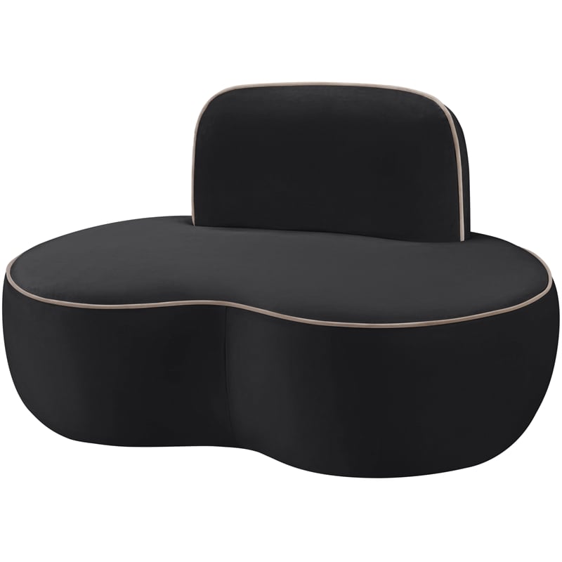Meridian Furniture Swerve Black Velvet Upholstered Chair
