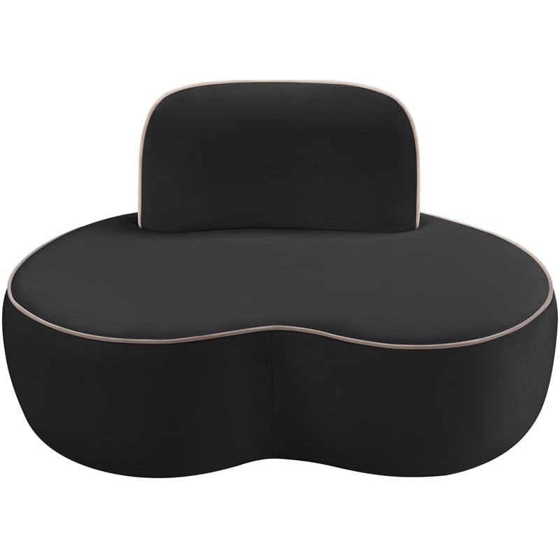 Meridian Furniture Swerve Black Velvet Upholstered Chair