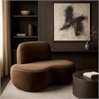Meridian Furniture Swerve Brown Velvet Upholstered Chair