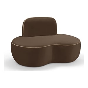 Meridian Furniture Swerve Brown Velvet Upholstered Chair