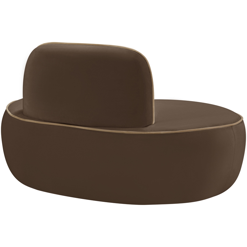 Meridian Furniture Swerve Brown Velvet Upholstered Chair