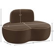 Meridian Furniture Swerve Brown Velvet Upholstered Chair