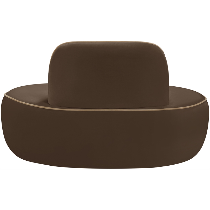 Meridian Furniture Swerve Brown Velvet Upholstered Chair