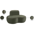 Meridian Furniture Swerve Green Velvet Upholstered Chair
