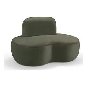 Meridian Furniture Swerve Green Velvet Upholstered Chair