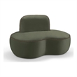 Meridian Furniture Swerve Green Velvet Upholstered Chair