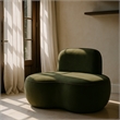 Meridian Furniture Swerve Green Velvet Upholstered Chair