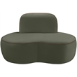 Meridian Furniture Swerve Green Velvet Upholstered Chair