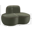 Meridian Furniture Swerve Green Velvet Upholstered Chair