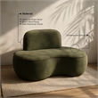 Meridian Furniture Swerve Green Velvet Upholstered Chair