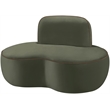 Meridian Furniture Swerve Green Velvet Upholstered Chair