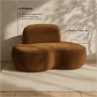 Meridian Furniture Swerve Saddle Velvet Upholstered Chair