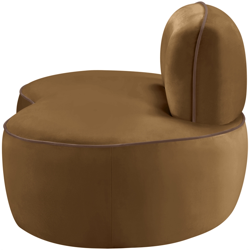 Meridian Furniture Swerve Saddle Velvet Upholstered Chair