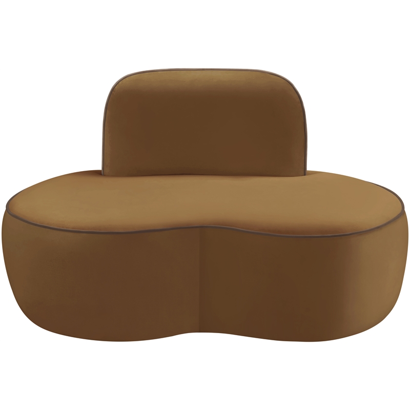 Meridian Furniture Swerve Saddle Velvet Upholstered Chair