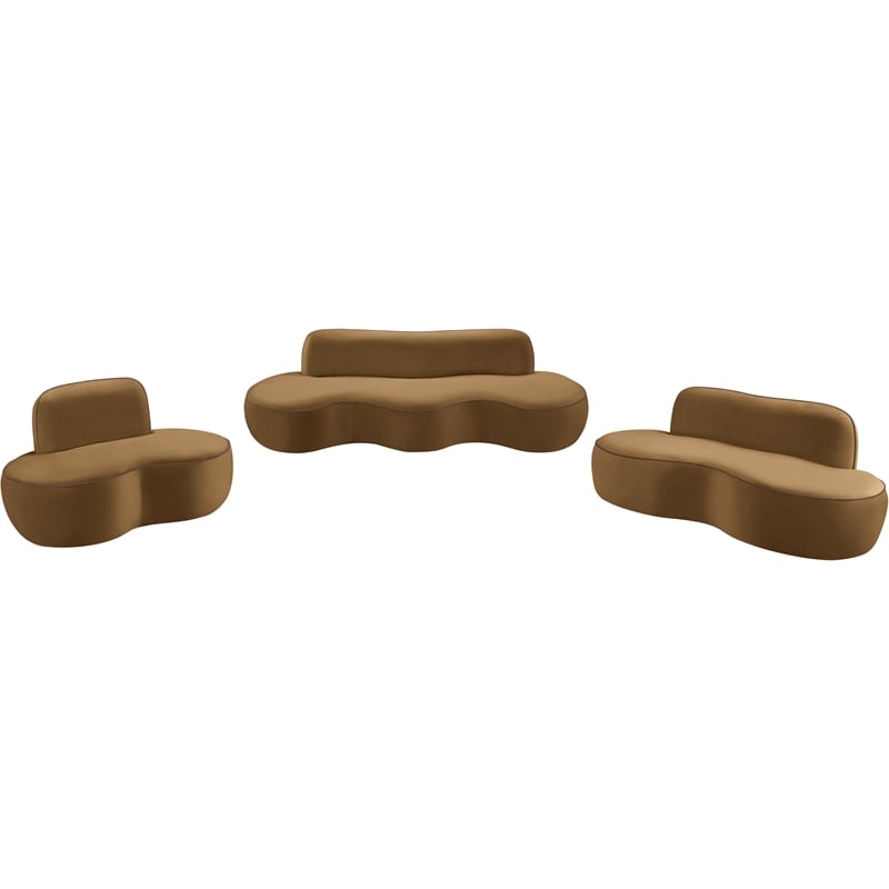 Meridian Furniture Swerve Saddle Velvet Upholstered Chair