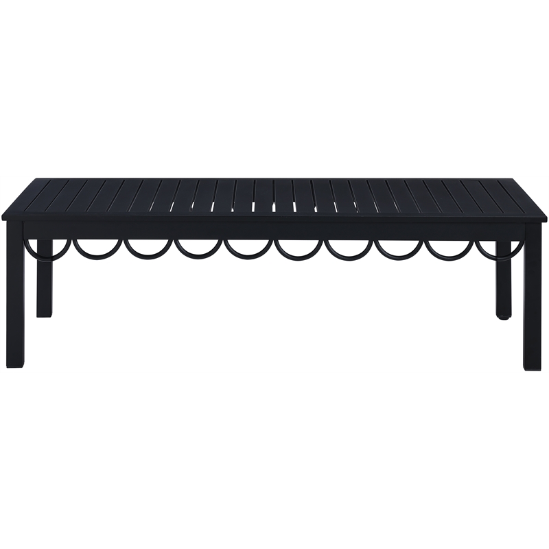 Meridian Furniture Portofino Black Aluminum Outdoor Patio Coffee Table