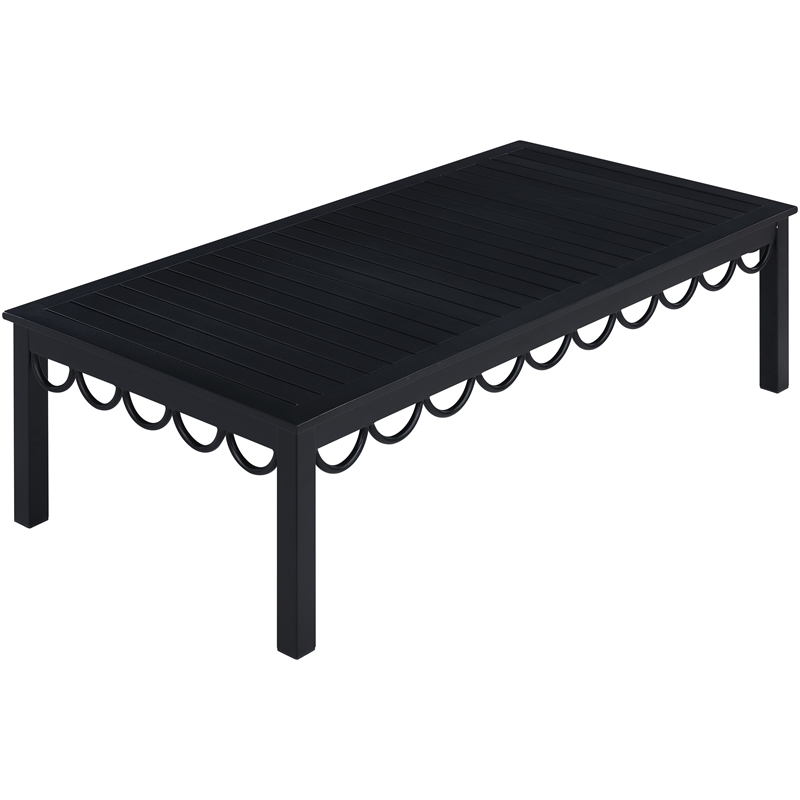 Meridian Furniture Portofino Black Aluminum Outdoor Patio Coffee Table