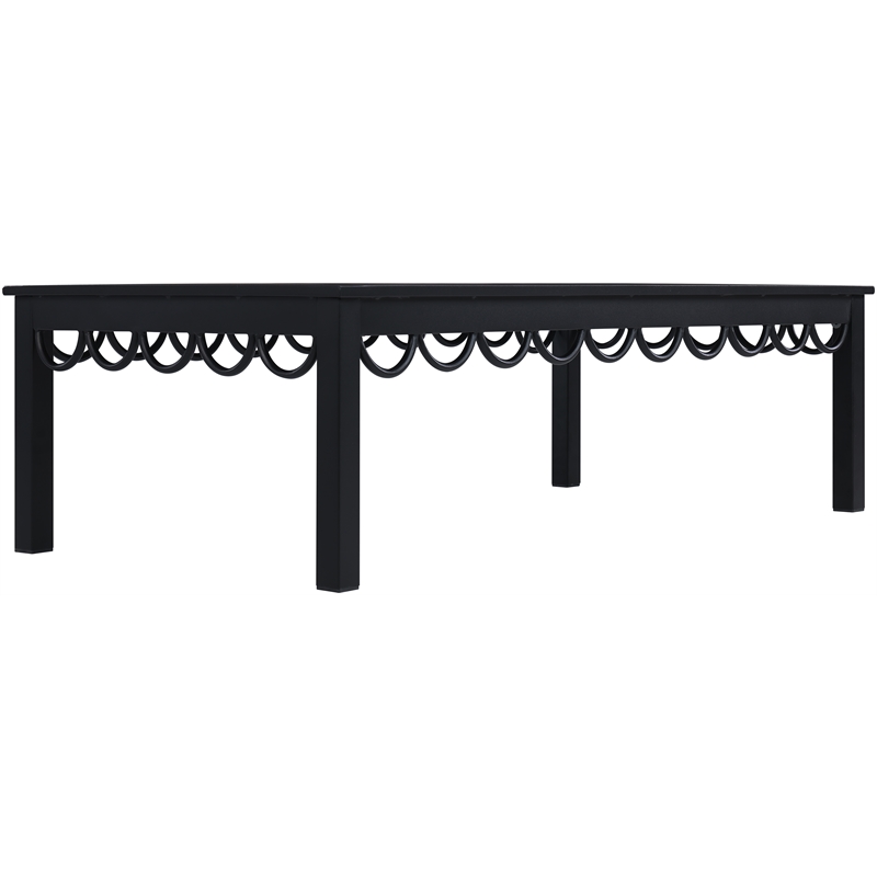 Meridian Furniture Portofino Black Aluminum Outdoor Patio Coffee Table